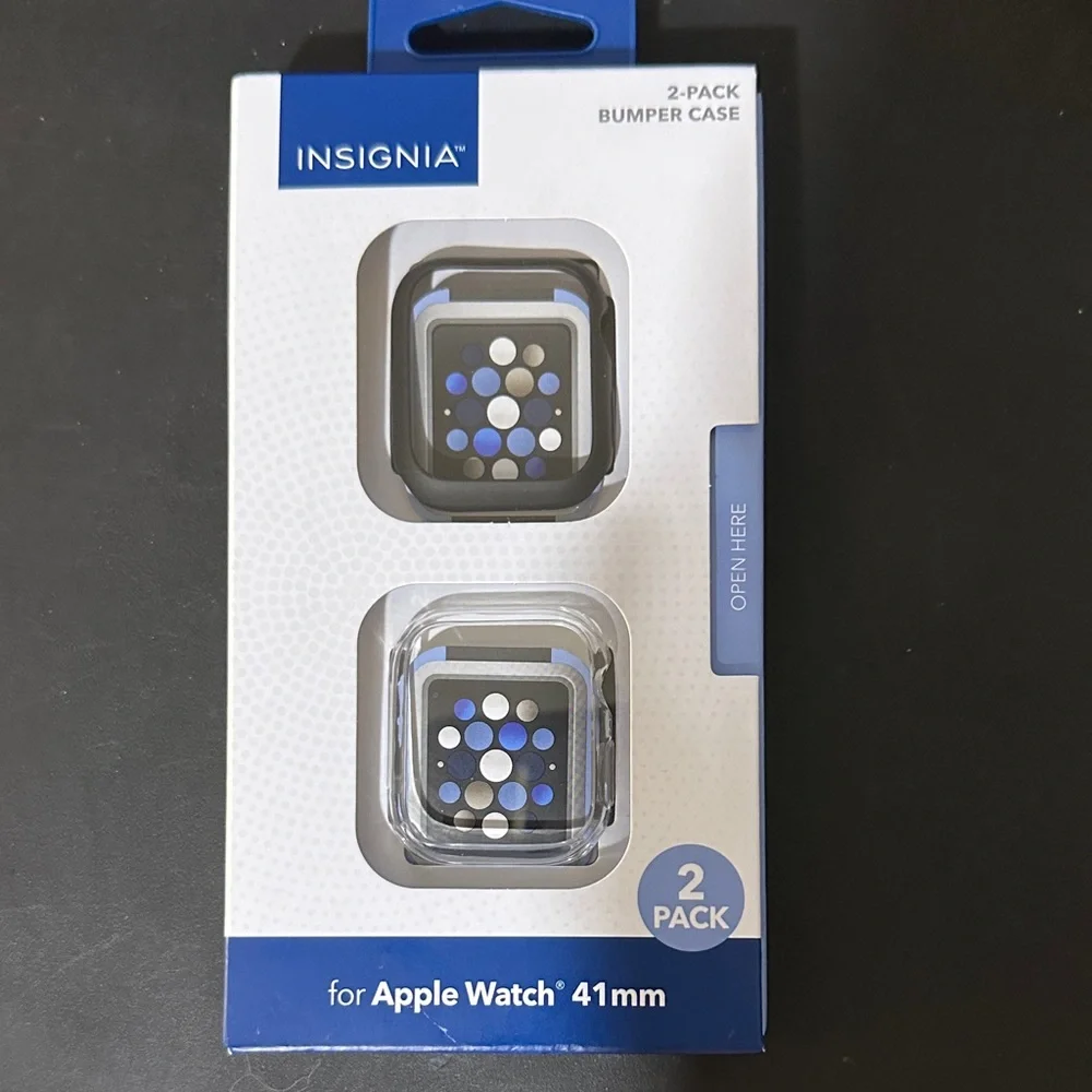 Apple Watch Bumper Case in Blue and Black 41mm - 2 Pack